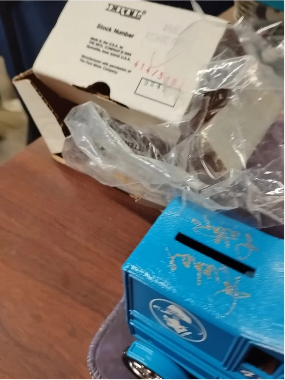 ERTL autographed box